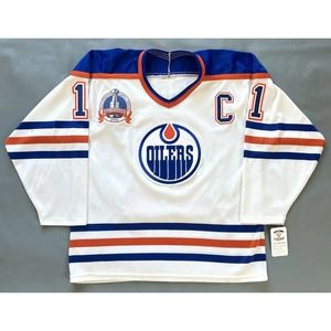 Edmonton Oilers Mark Messier Vintage 1990 Stanley Cup Finals NHL Hockey Jersey L